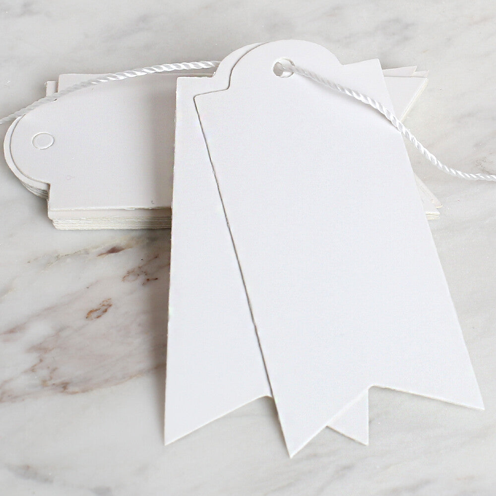 Loren 10'lu Flama Beyaz Etiket ve Klipsli Etiket İpi